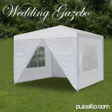 Zeny 10' x 10' White outdoor Wedding Party Tent patio Gazebo Canopy with Side Walls